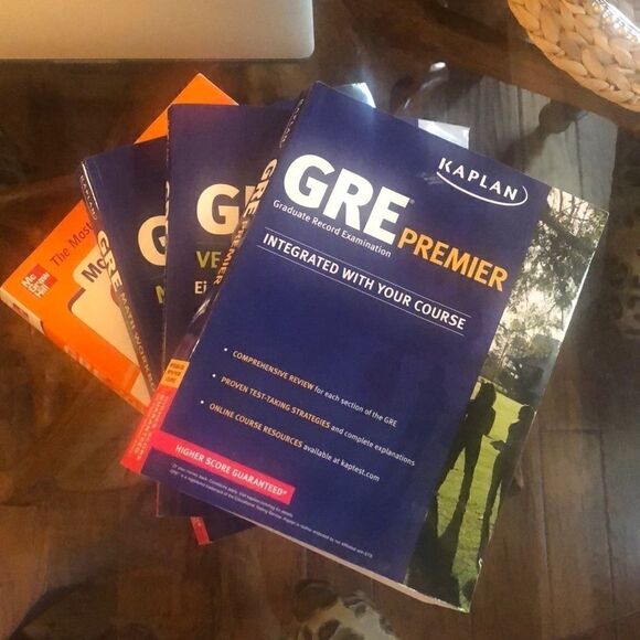 Kaplan and McGraw-Hill GRE test prep books bundle - Picture 1 of 9